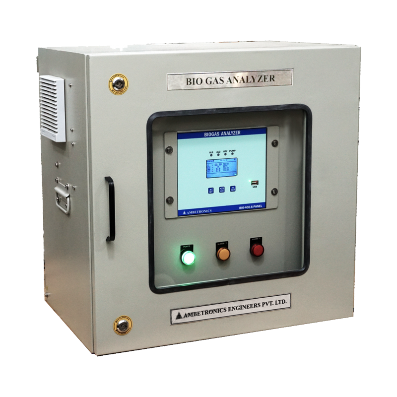 Ambetronics BIO-400-S-PANEL Biogas Analyser - Infrared Sensor Technology for Accurate Biogas Monitoring.